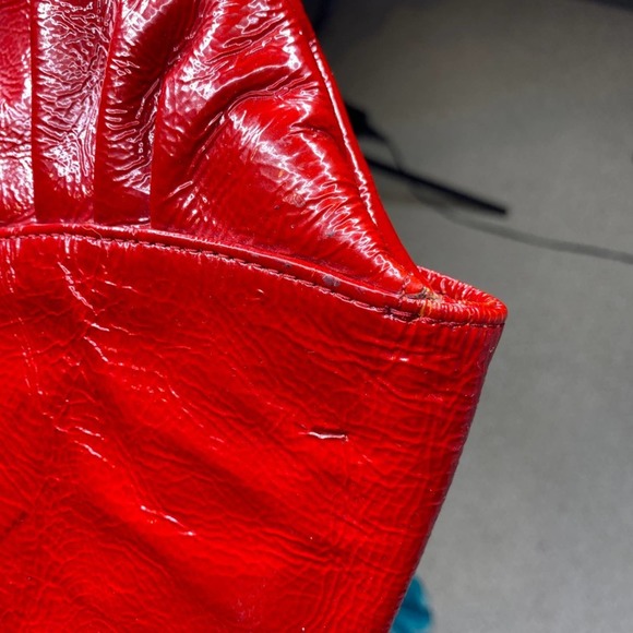 Goldenbleu Katie Woven Clutch Red Leather Clutch - Picture 8 of 10